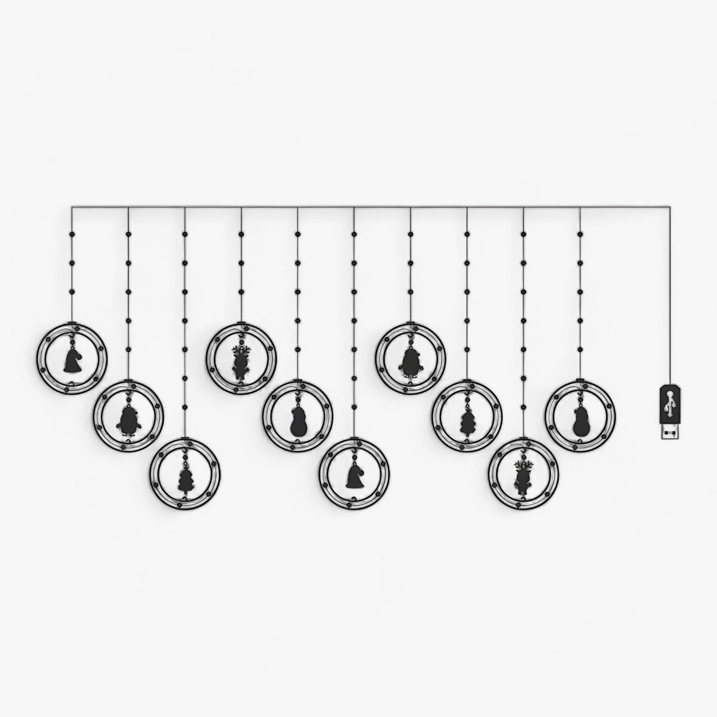 Santa LED Christmas Lights - Festive Glow for Holiday Decorations