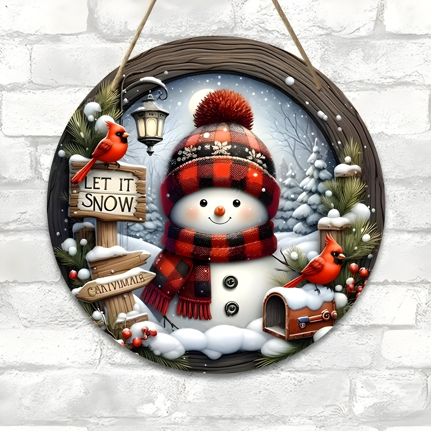 Festive Elegance | Christmas Table Centerpiece Acrylic Wreath - Perfect for Wall or Door Decoration