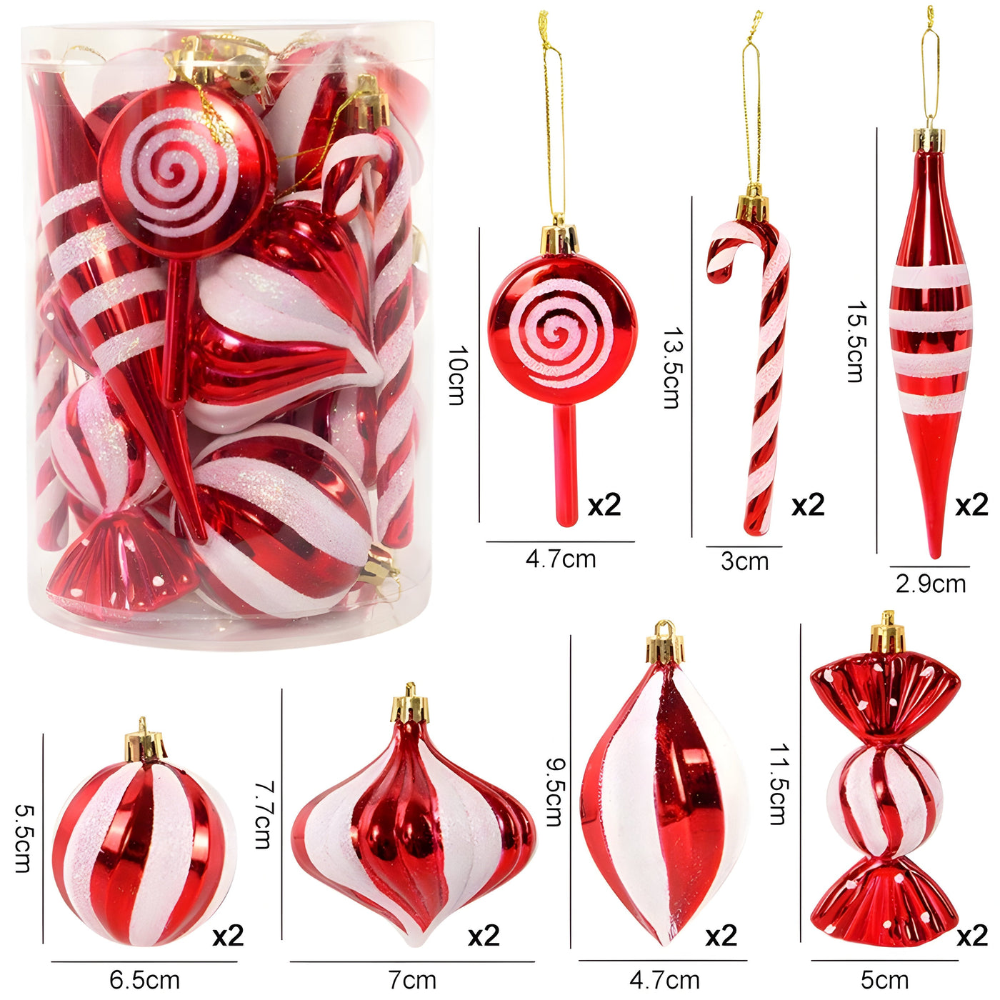 Red | Red Christmas Ornaments - Festive Decorations and Christmas Gifts