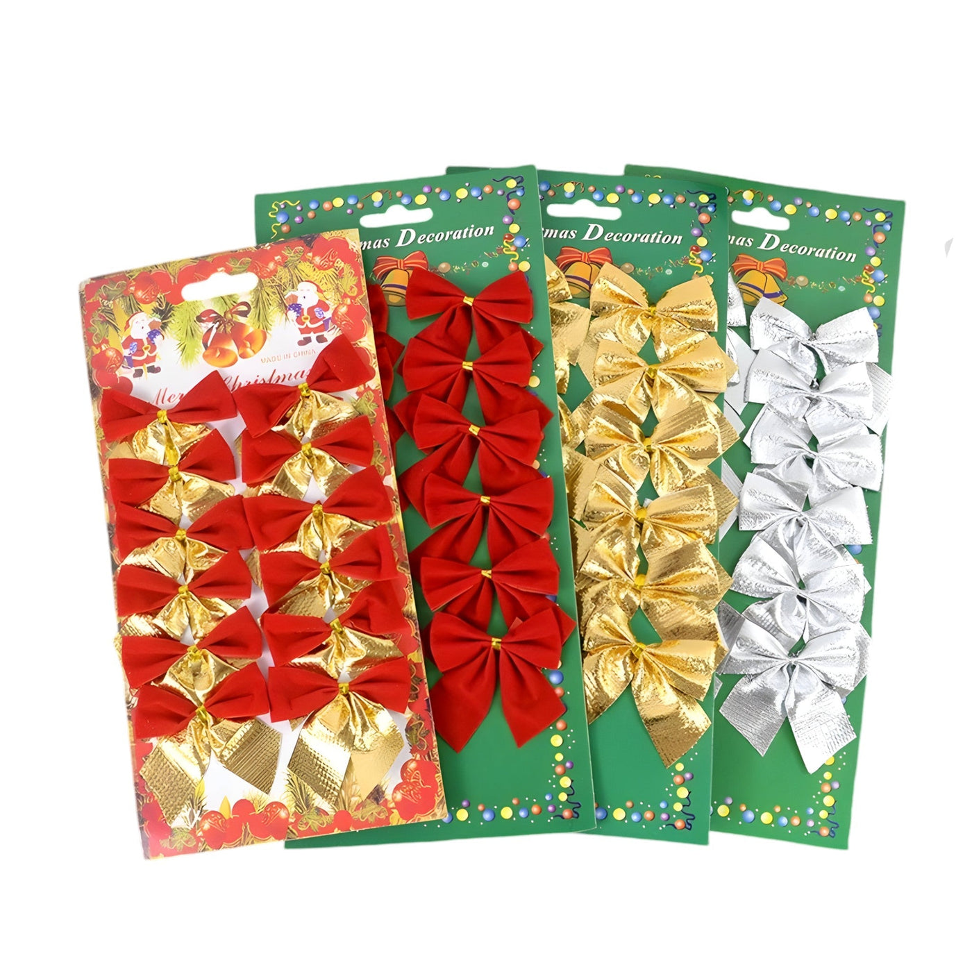 Christmas Decoration | Mini Red and Gold Bowties - Perfect for DIY and Gift Decoration