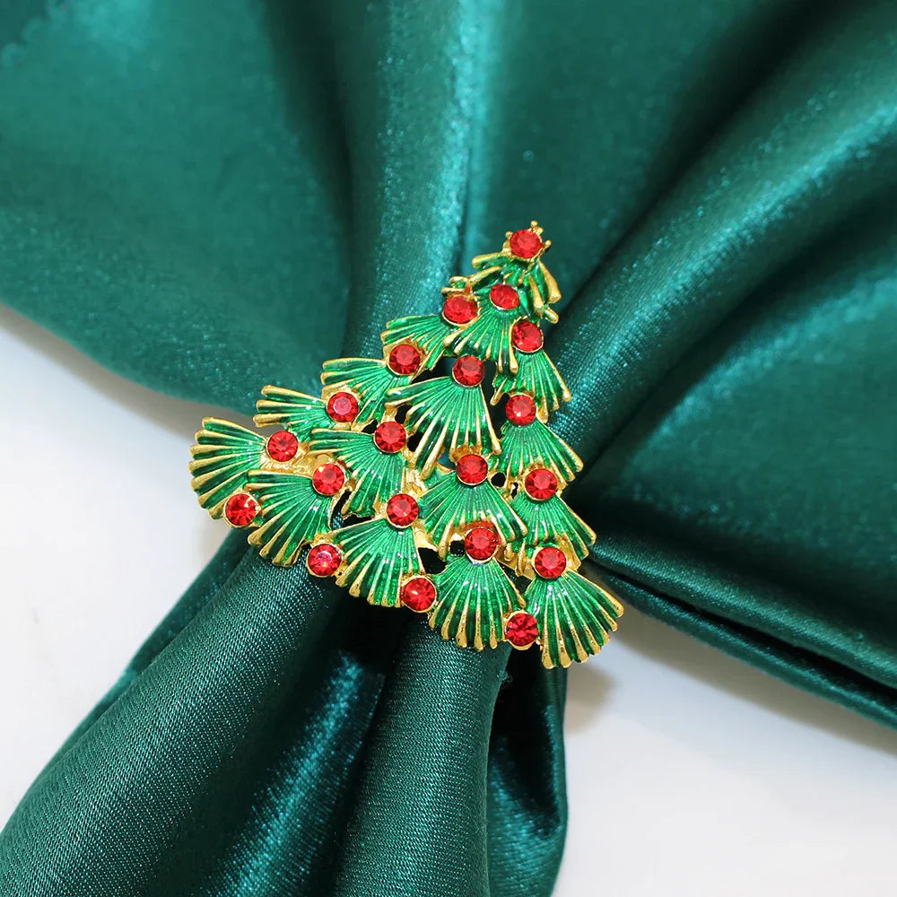 Holiday Elegance | 6 Christmas Napkin Rings with Pine Cones - Perfect