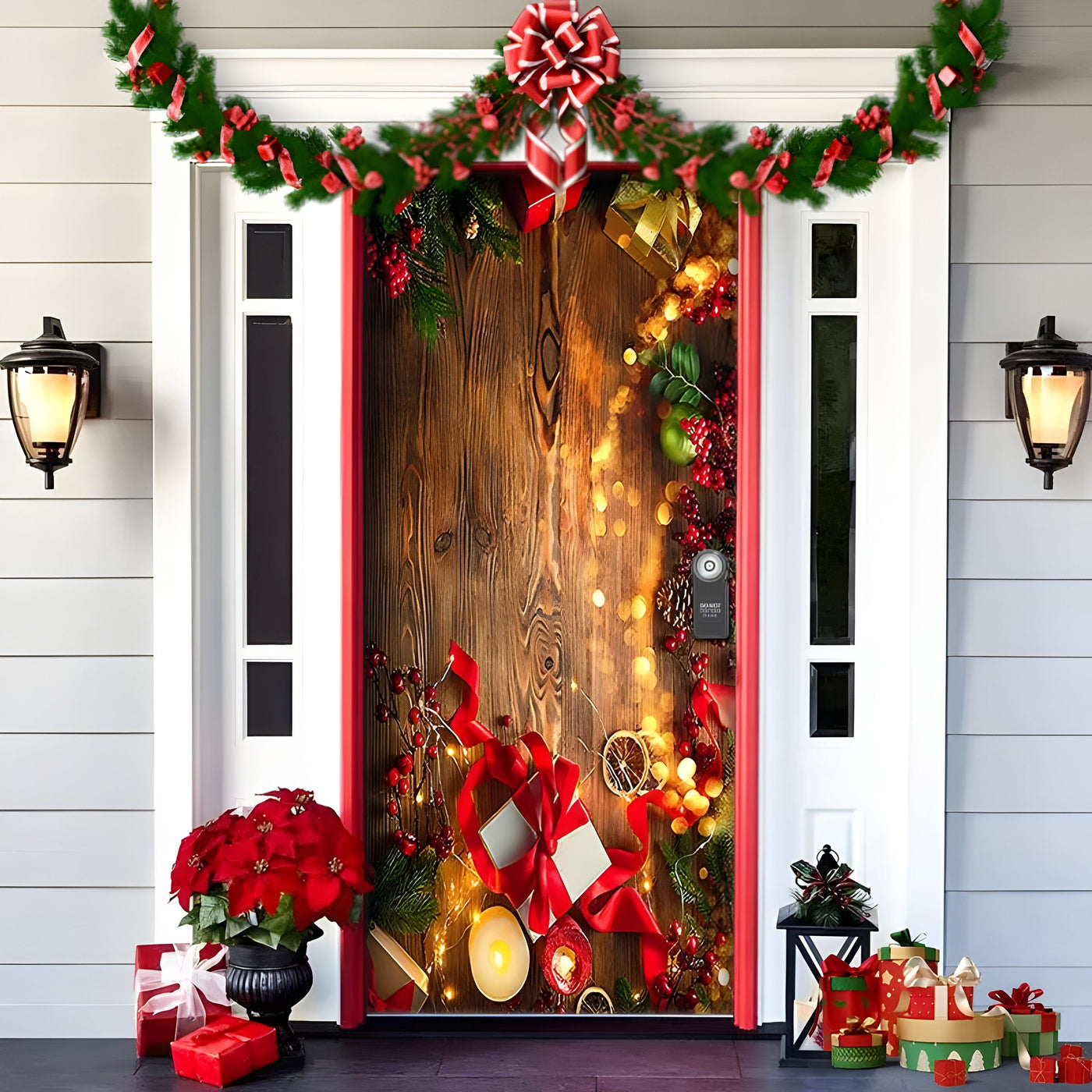 HolidayCheer | Christmas Background Banner Made of Polyester - Create a Festive Atmosphere for Your Decorations