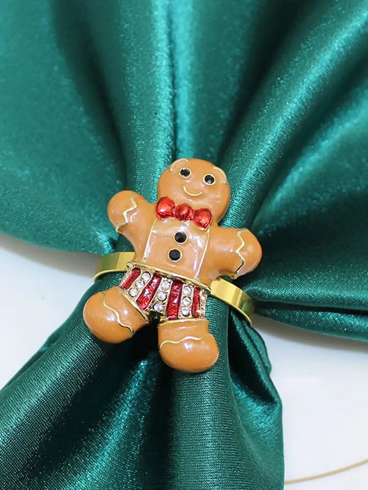 Holiday Elegance | 6 Christmas Napkin Rings with Pine Cones - Perfect