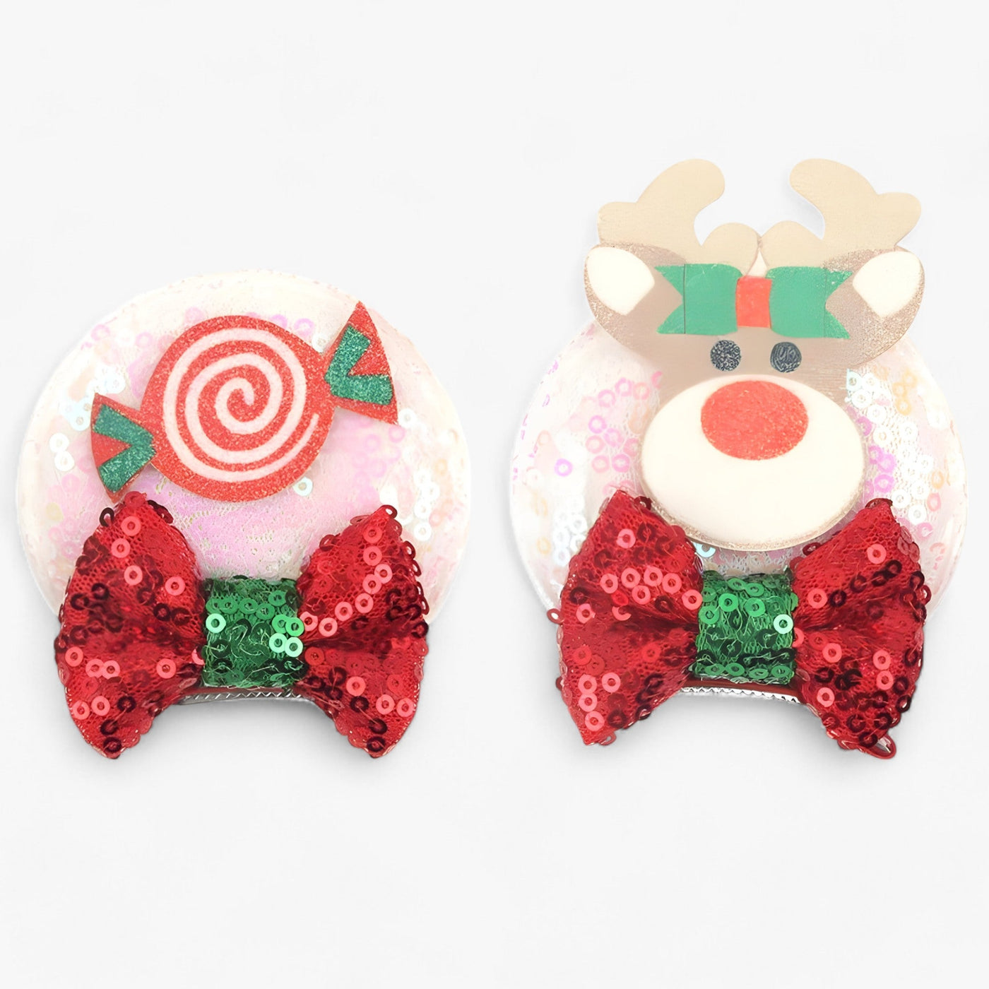 Christmas Hair Accessories | Disney Mouse Ears Hair Clips - Sparkling Fun for the Holidays