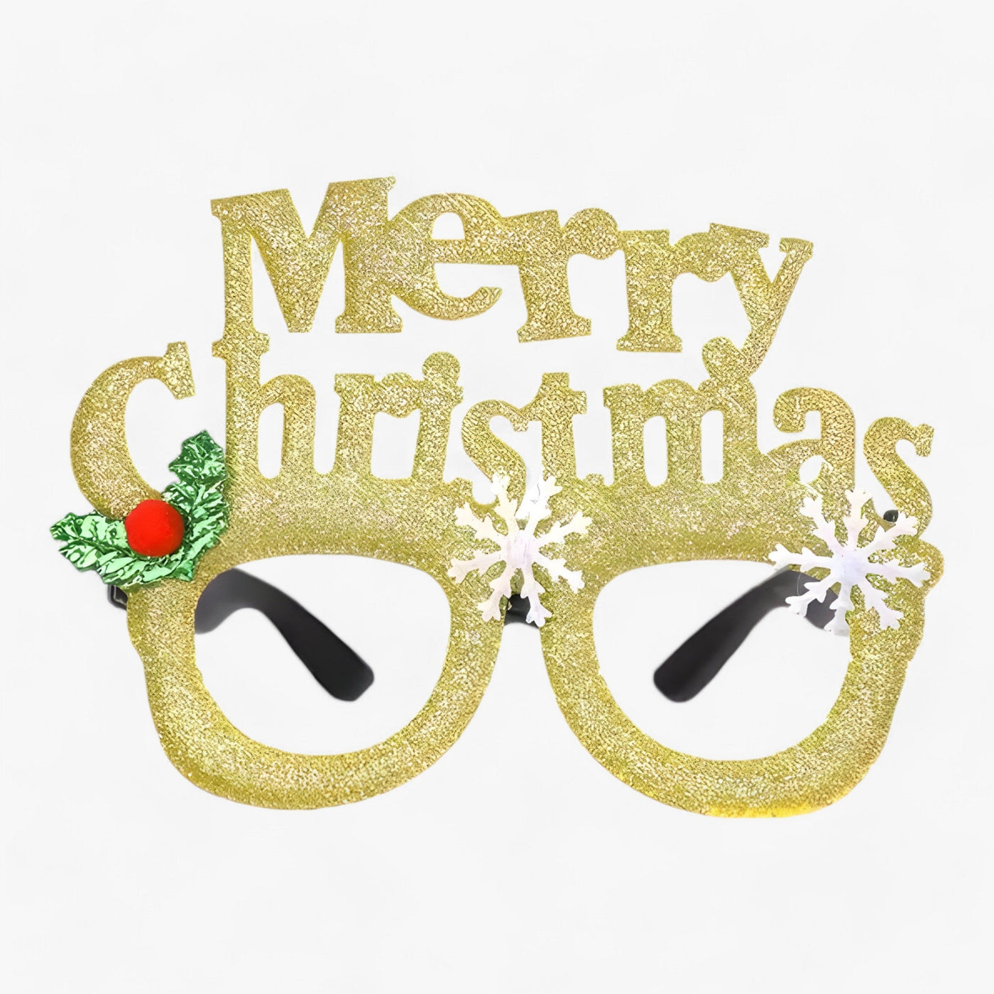 Festive Celebrant | Christmas Glasses with Santa, Christmas Tree, and Snowman - Fun Accessories for Festive Photos