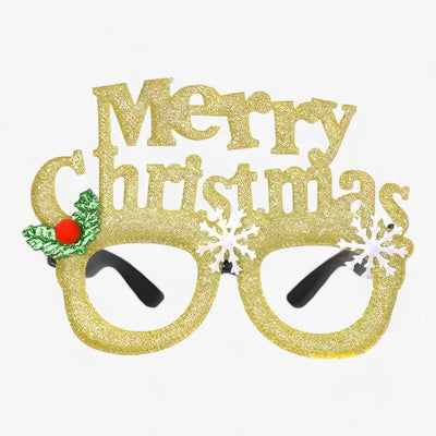 Festive Celebrant | Christmas Glasses with Santa, Christmas Tree, and Snowman - Fun Accessories for Festive Photos