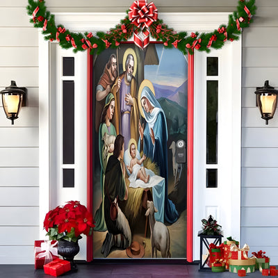 HolidayCheer | Christmas Background Banner Made of Polyester - Create a Festive Atmosphere for Your Decorations