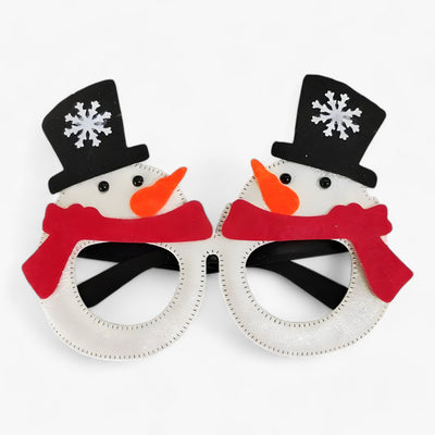 Festive Celebrant | Christmas Glasses with Santa, Christmas Tree, and Snowman - Fun Accessories for Festive Photos