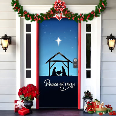 HolidayCheer | Christmas Background Banner Made of Polyester - Create a Festive Atmosphere for Your Decorations