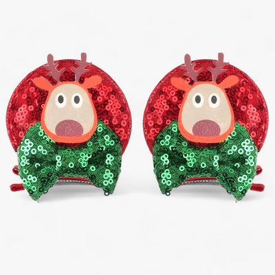 Christmas Hair Accessories | Disney Mouse Ears Hair Clips - Sparkling Fun for the Holidays