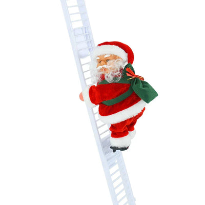 Jolly | Climbing Santa Doll with Music - Festive Decoration for Christmas Tree
