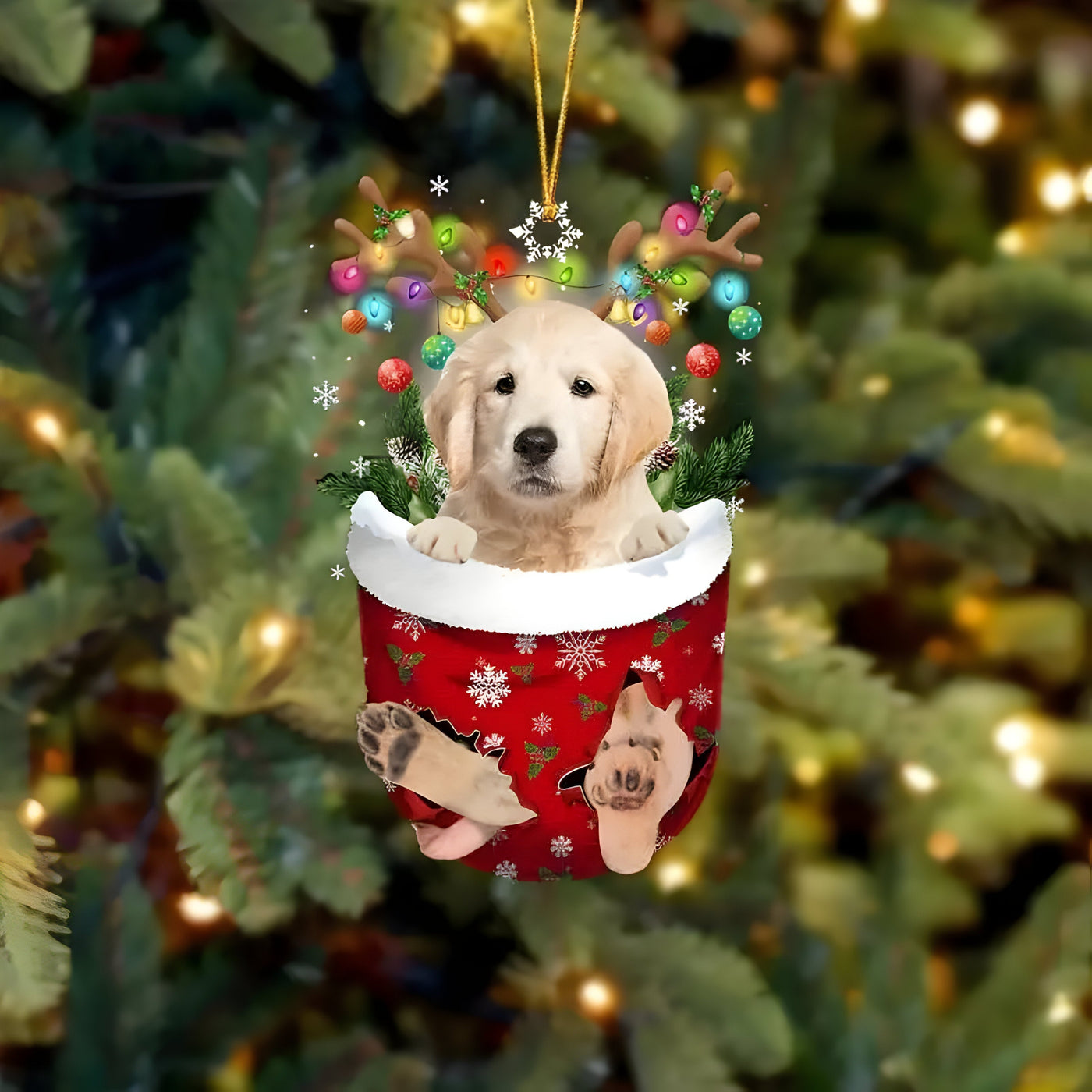 Cute Pup Decoration | Christmas Tree Ornament Dog - Festive Charm and Gift for Dog Lovers