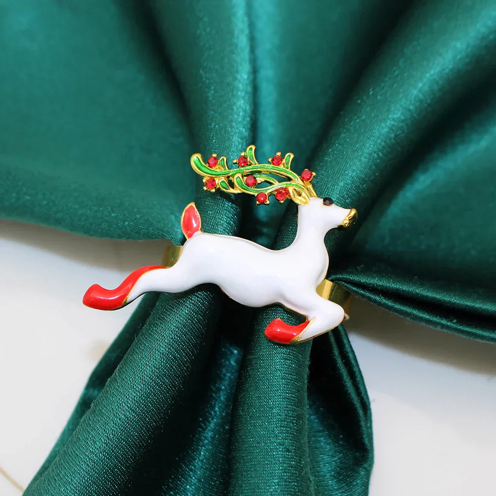 Holiday Elegance | 6 Christmas Napkin Rings with Pine Cones - Perfect