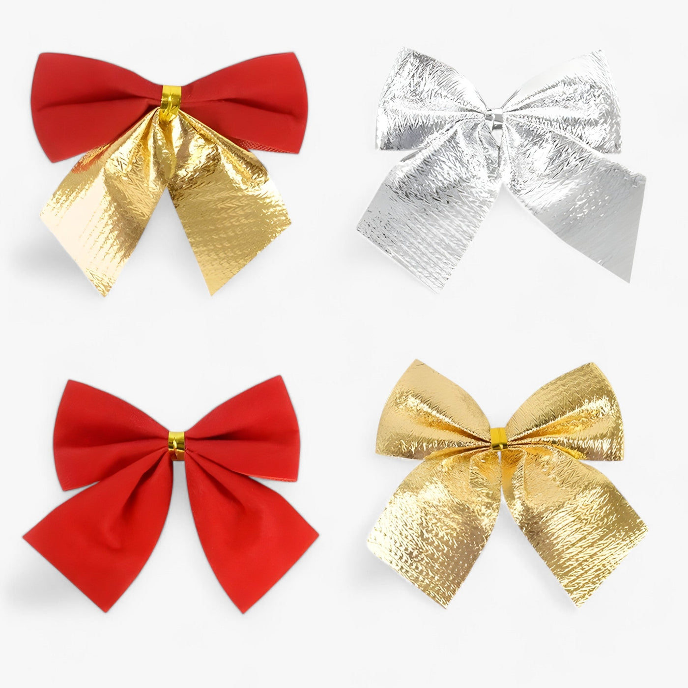 Christmas Decoration | Mini Red and Gold Bowties - Perfect for DIY and Gift Decoration