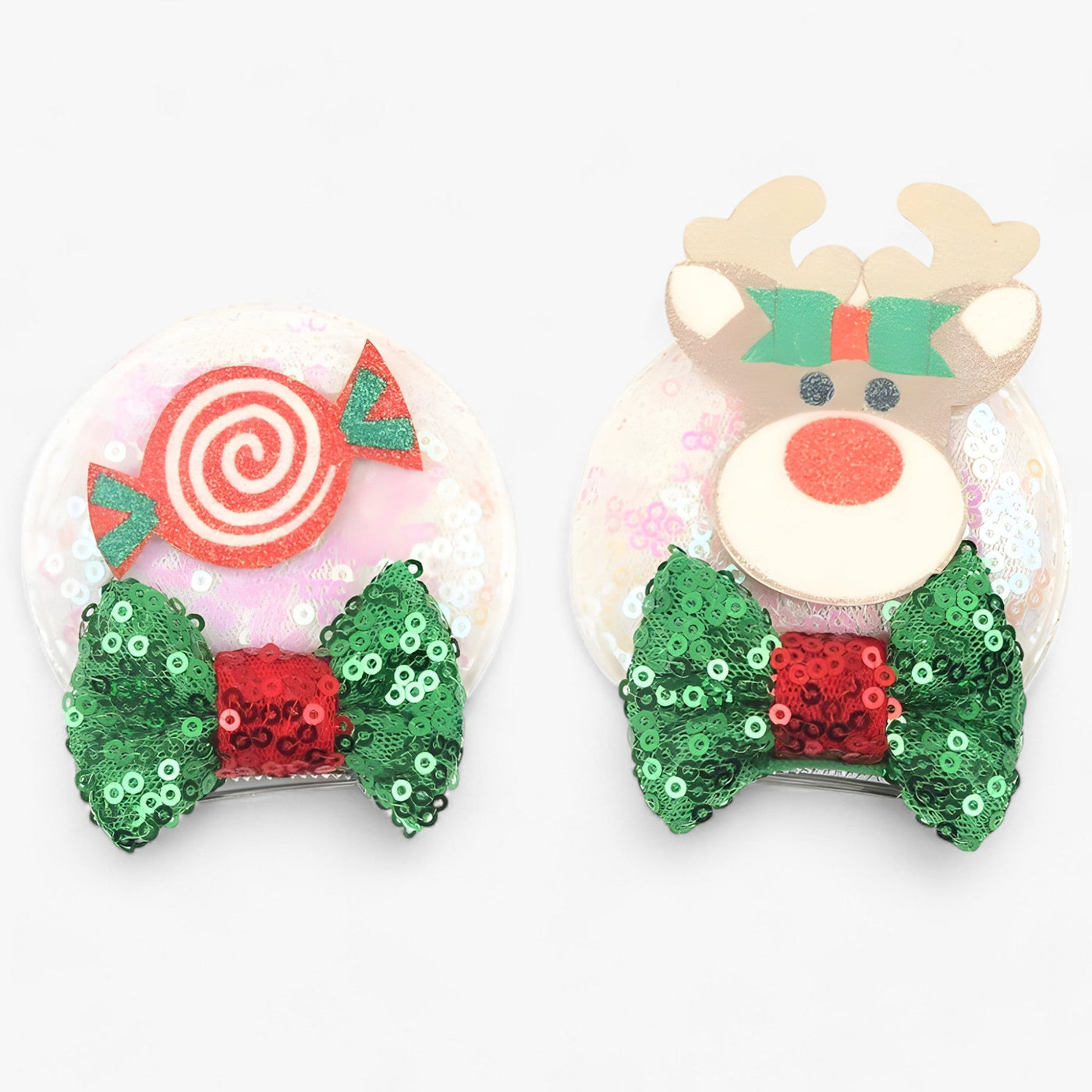 Christmas Hair Accessories | Disney Mouse Ears Hair Clips - Sparkling Fun for the Holidays