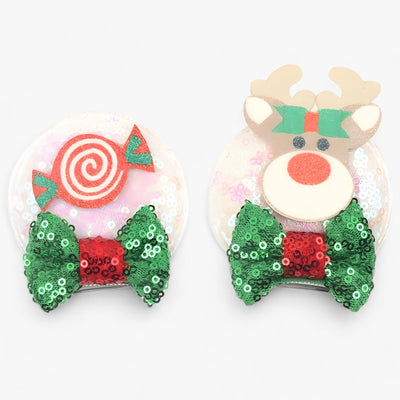 Christmas Hair Accessories | Disney Mouse Ears Hair Clips - Sparkling Fun for the Holidays