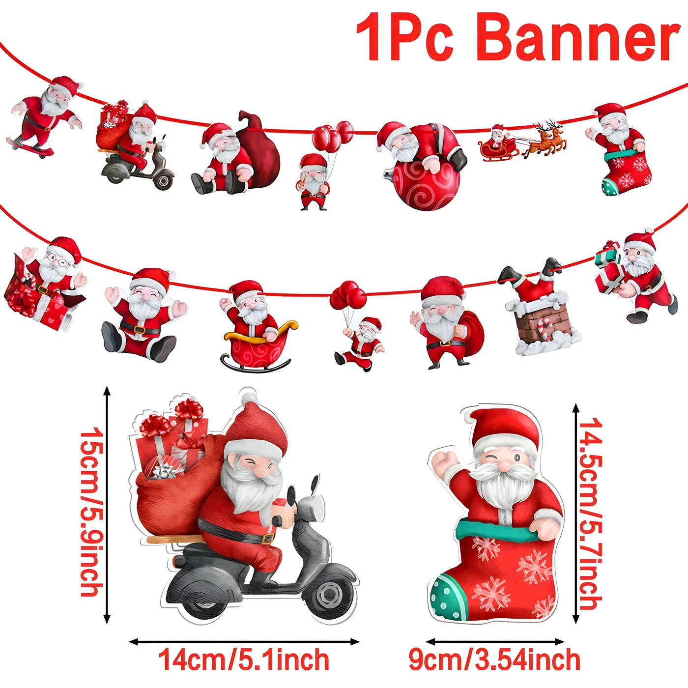 MerryBanner | Christmas Banner Garland - Add a festive touch to your home