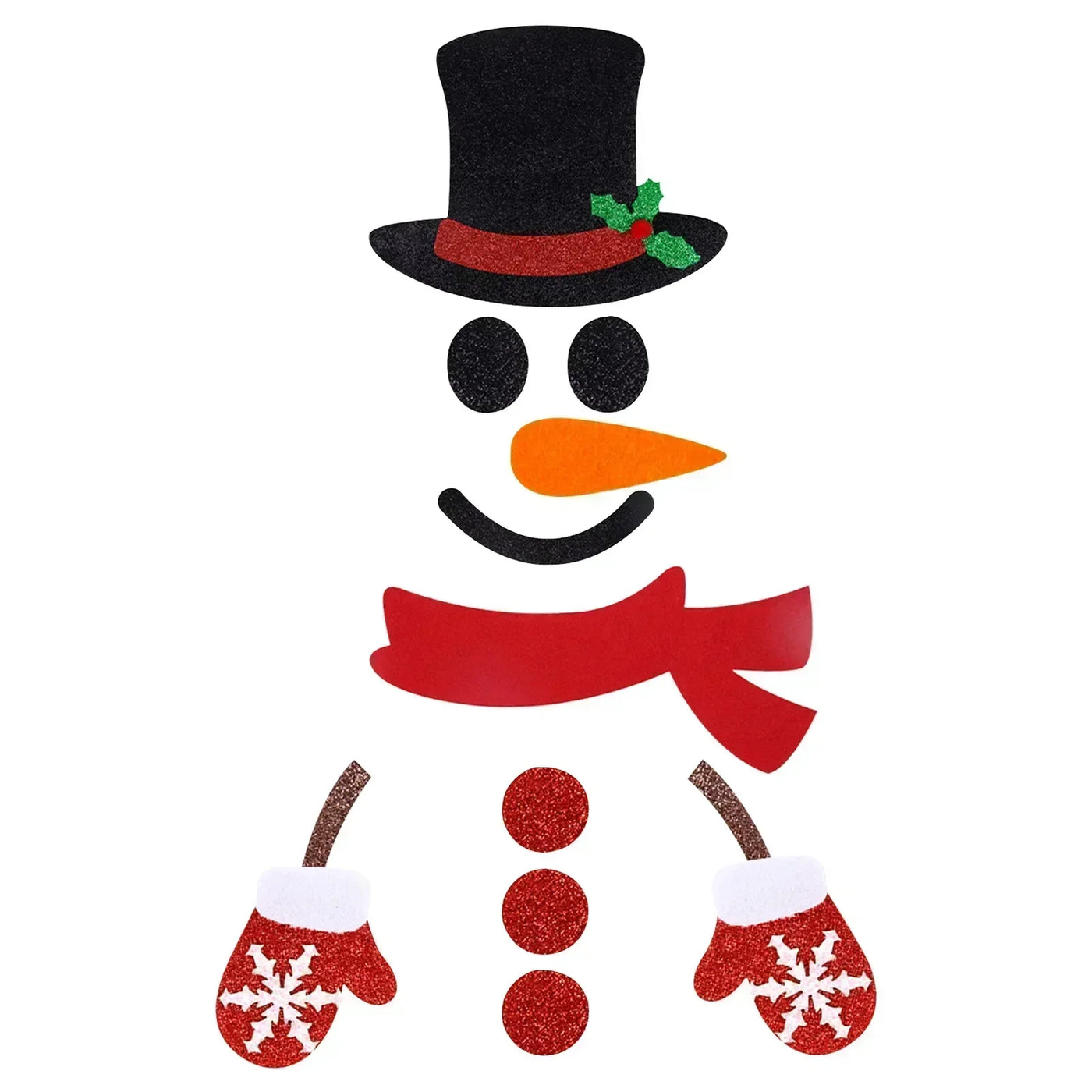 Fristy | Felt Christmas Stickers for Doors and Windows - Festive Decoration for Home