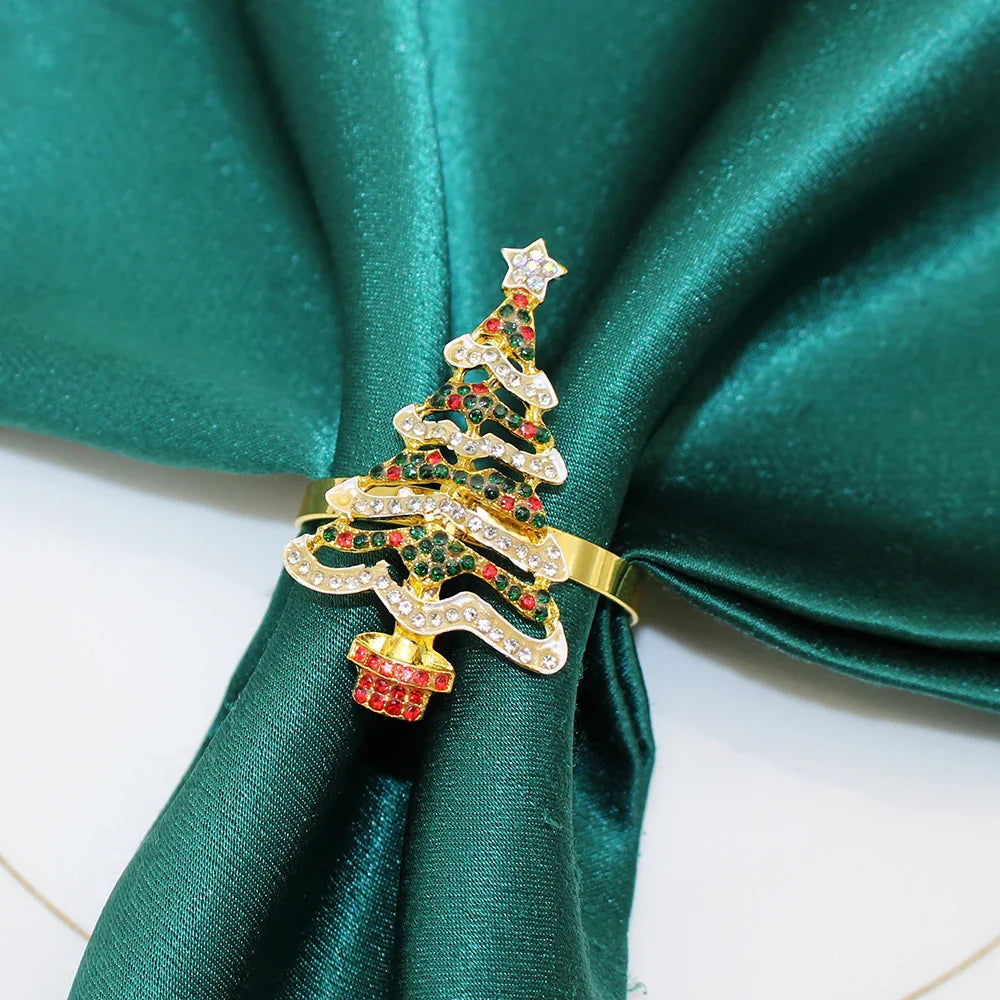 Holiday Elegance | 6 Christmas Napkin Rings with Pine Cones - Perfect