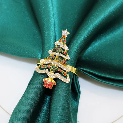 Holiday Elegance | 6 Christmas Napkin Rings with Pine Cones - Perfect