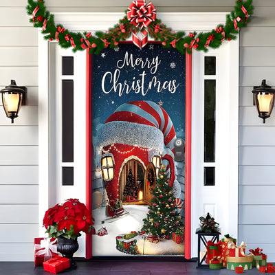 HolidayCheer | Christmas Background Banner Made of Polyester - Create a Festive Atmosphere for Your Decorations