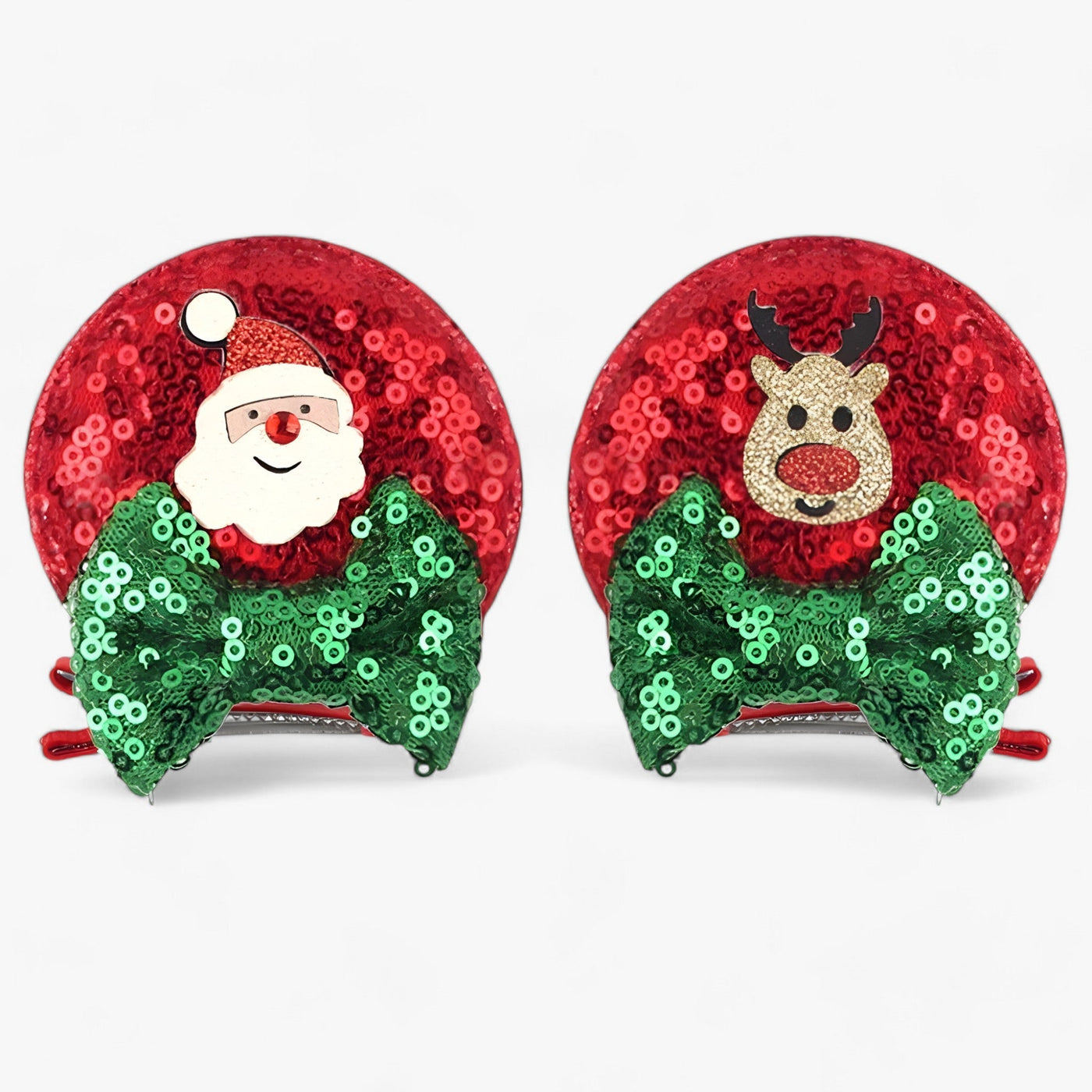 Christmas Hair Accessories | Disney Mouse Ears Hair Clips - Sparkling Fun for the Holidays