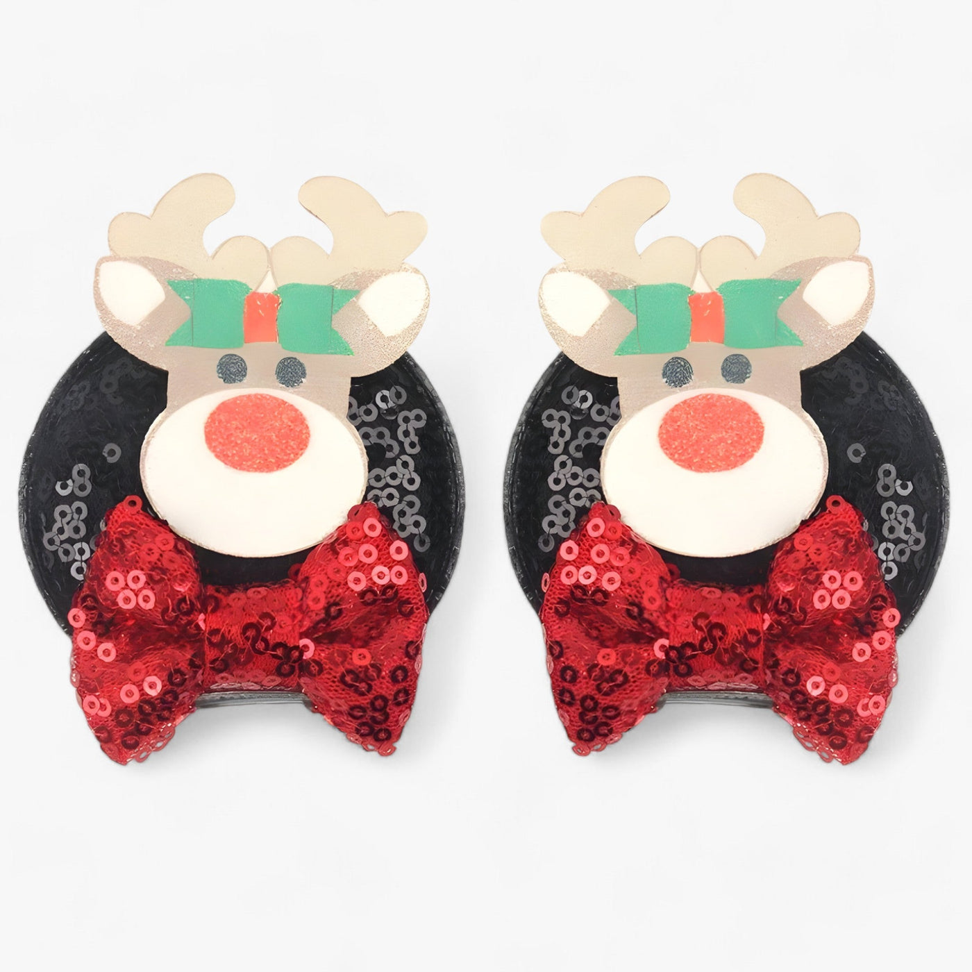 Christmas Hair Accessories | Disney Mouse Ears Hair Clips - Sparkling Fun for the Holidays
