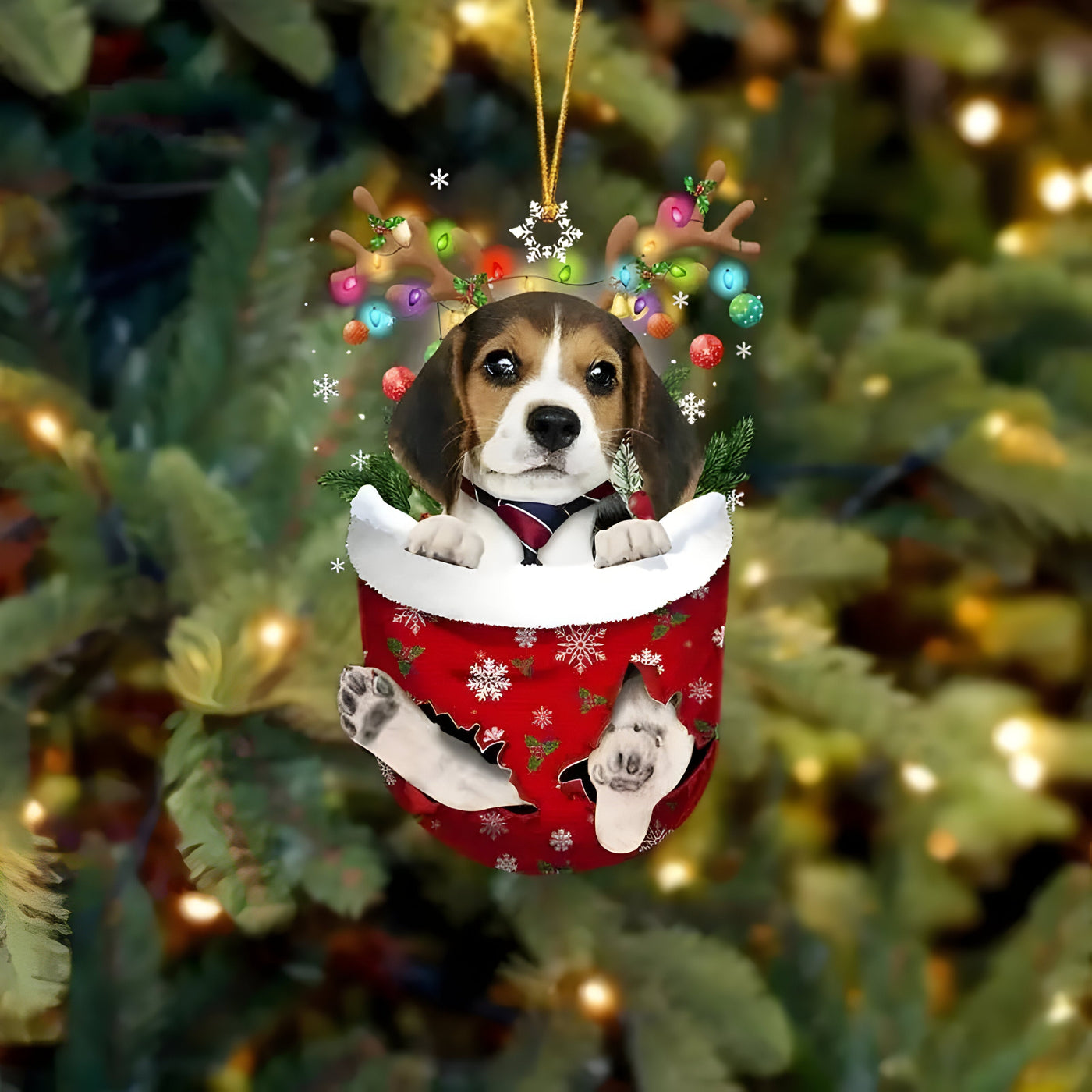 Cute Pup Decoration | Christmas Tree Ornament Dog - Festive Charm and Gift for Dog Lovers