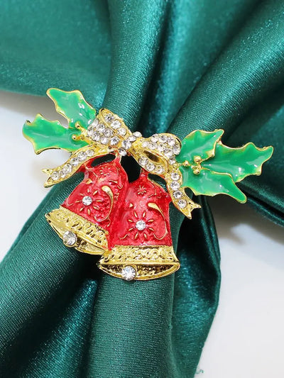 Holiday Elegance | 6 Christmas Napkin Rings with Pine Cones - Perfect