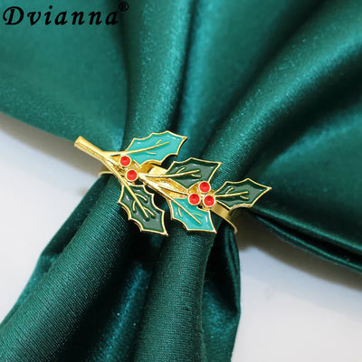 Holiday Elegance | 6 Christmas Napkin Rings with Pine Cones - Perfect