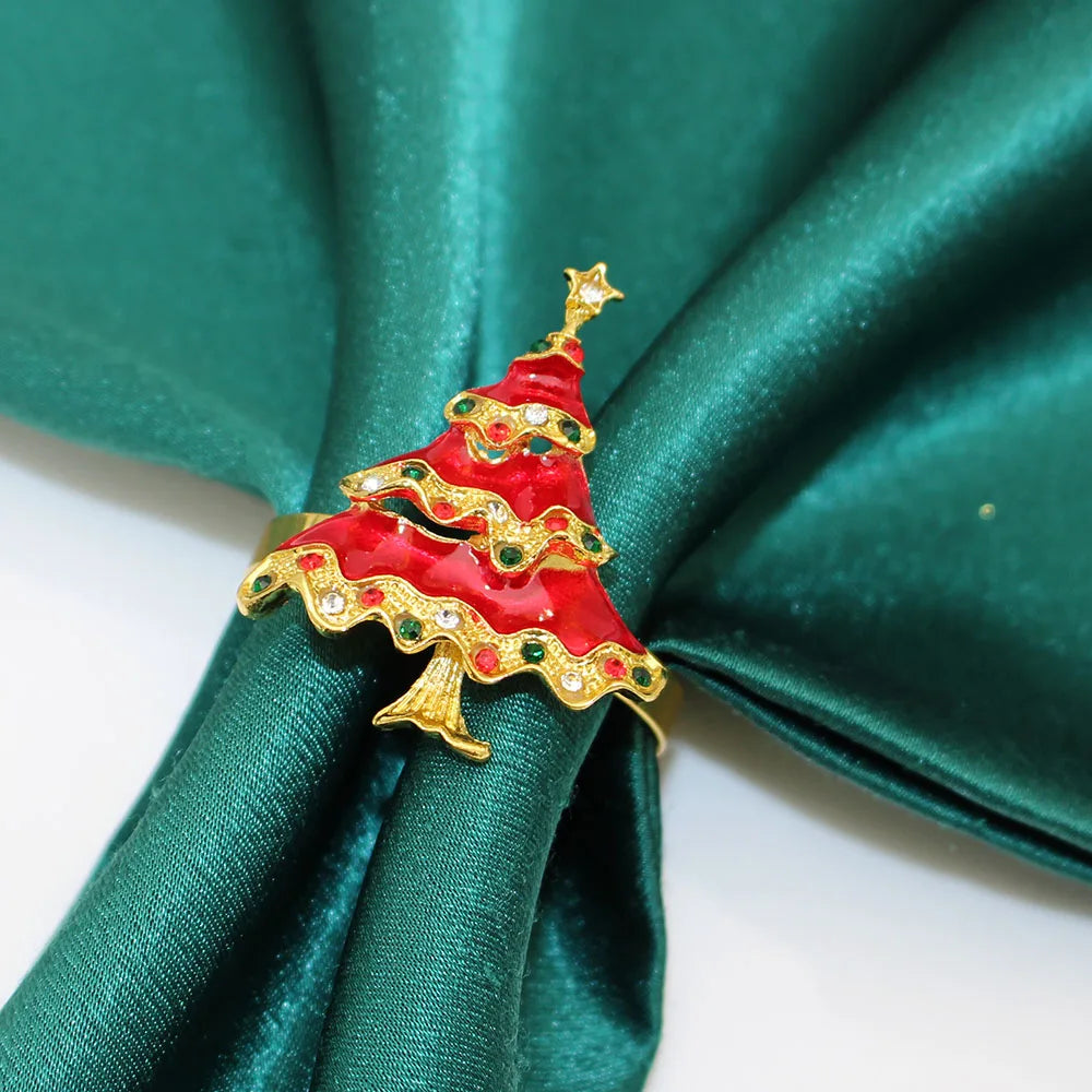 Holiday Elegance | 6 Christmas Napkin Rings with Pine Cones - Perfect