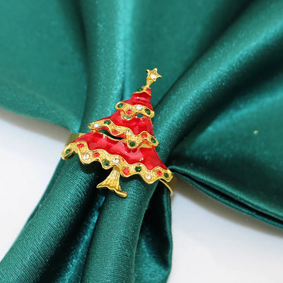 Holiday Elegance | 6 Christmas Napkin Rings with Pine Cones - Perfect