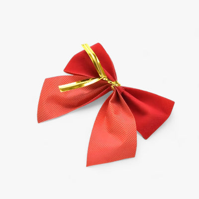 Christmas Decorator | 12 Red Bows - Festive and Elegant Decoration for the Christmas Tree