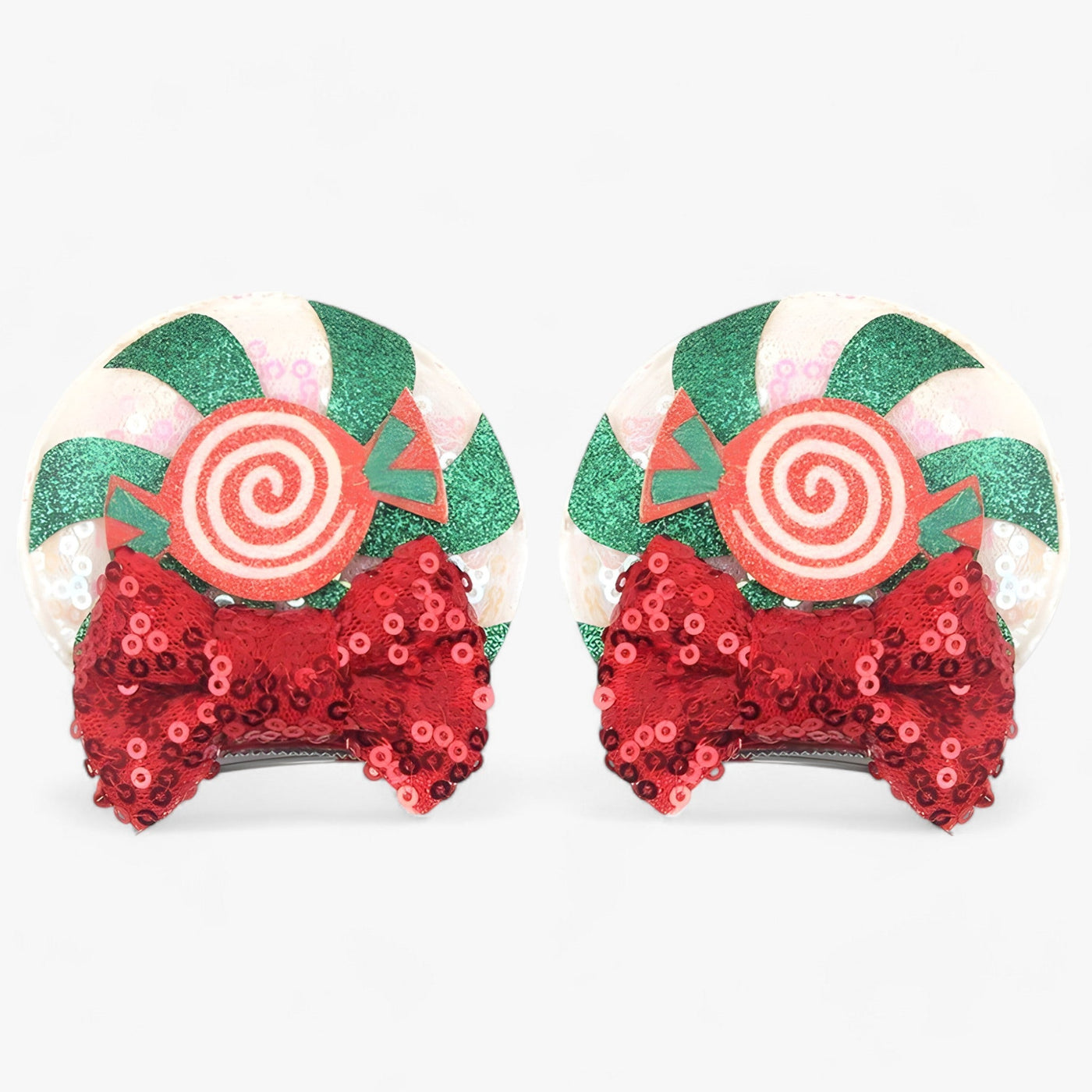 Christmas Hair Accessories | Disney Mouse Ears Hair Clips - Sparkling Fun for the Holidays