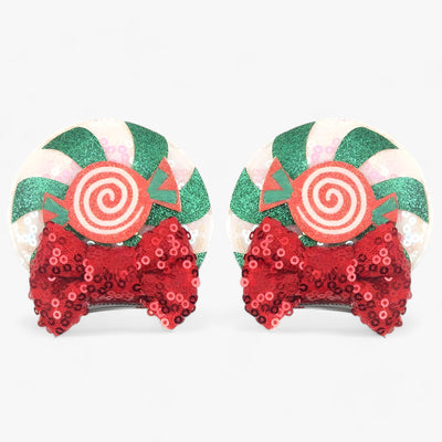 Christmas Hair Accessories | Disney Mouse Ears Hair Clips - Sparkling Fun for the Holidays