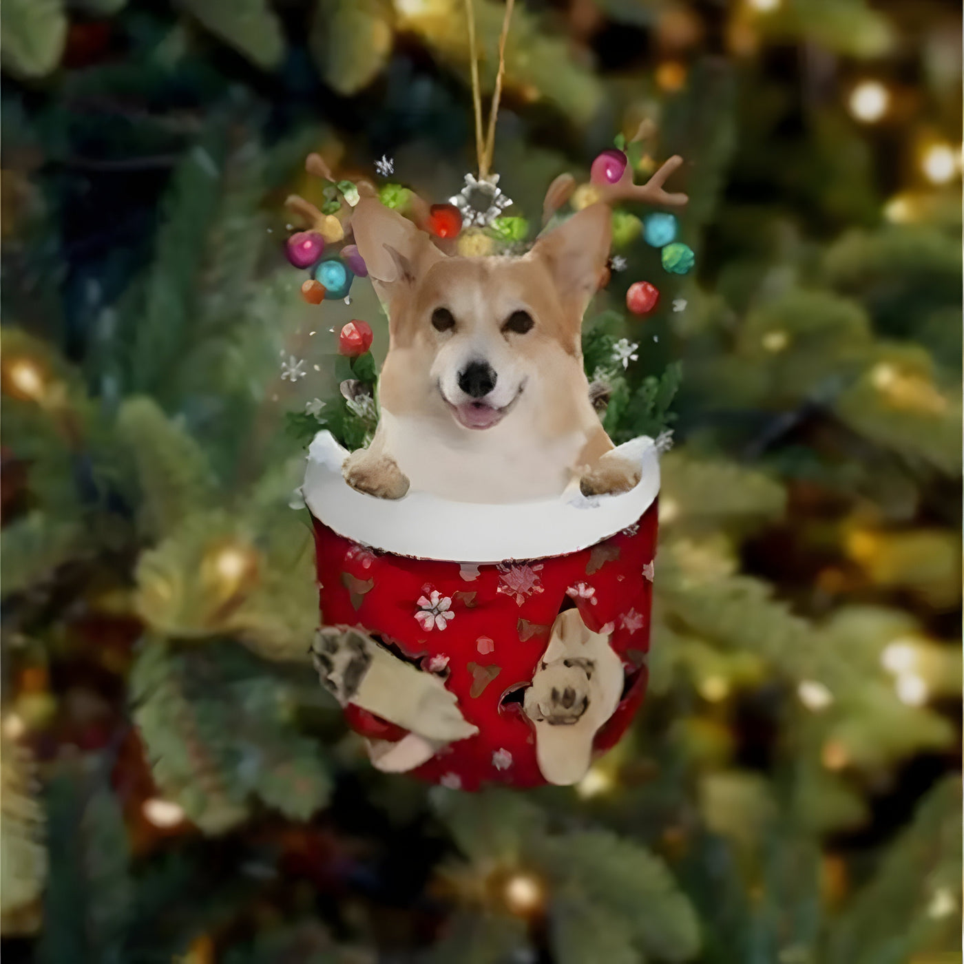 Cute Pup Decoration | Christmas Tree Ornament Dog - Festive Charm and Gift for Dog Lovers