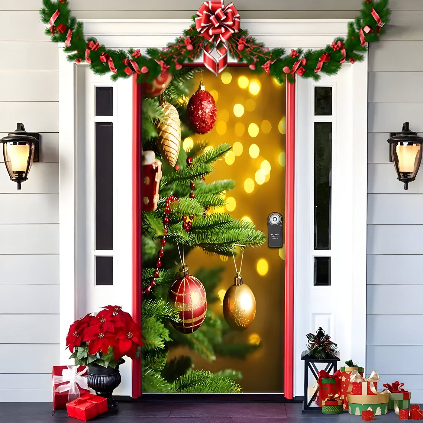 HolidayCheer | Christmas Background Banner Made of Polyester - Create a Festive Atmosphere for Your Decorations