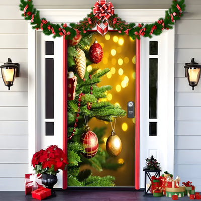 HolidayCheer | Christmas Background Banner Made of Polyester - Create a Festive Atmosphere for Your Decorations