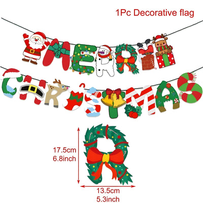 MerryBanner | Christmas Banner Garland - Add a festive touch to your home