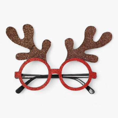 Festive Celebrant | Christmas Glasses with Santa, Christmas Tree, and Snowman - Fun Accessories for Festive Photos