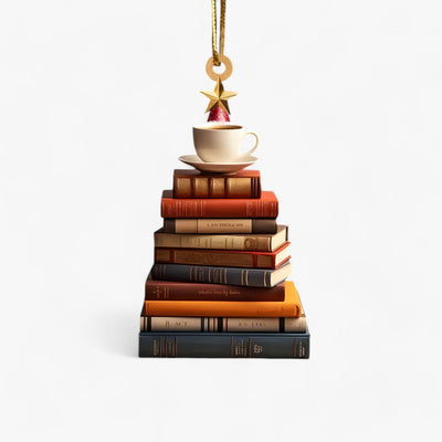Book Lover | Flat 2D Acrylic Books Hanging - Creative Christmas Decoration for Home and Window