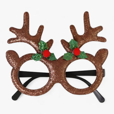 Festive Celebrant | Christmas Glasses with Santa, Christmas Tree, and Snowman - Fun Accessories for Festive Photos