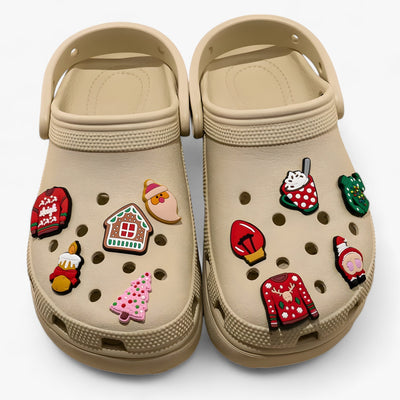 Charms | Festive Christmas Tree and Snowflakes made of PVC - Fun Accessories for Children's Shoes