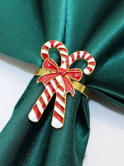 Holiday Elegance | 6 Christmas Napkin Rings with Pine Cones - Perfect
