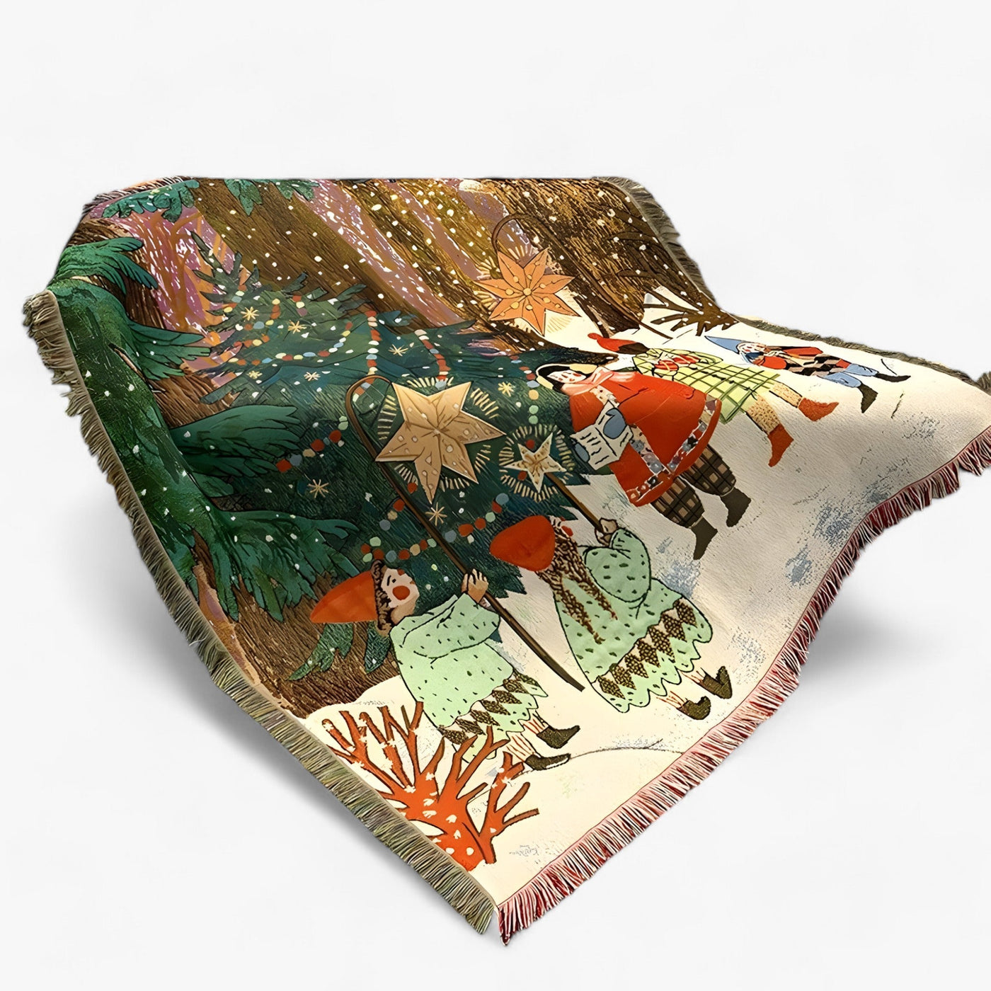Nutty Nutcracker & Christmas Star Blanket - Soft and Decorative Quilt for a Festive Home