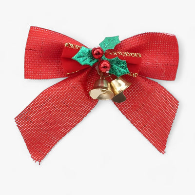Clara | Christmas Tree Bow - Festive Decoration with Bells for Home and Garden