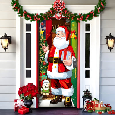 HolidayCheer | Christmas Background Banner Made of Polyester - Create a Festive Atmosphere for Your Decorations