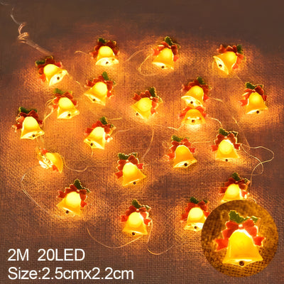 TwinkleLights | LED String Lights 20LED - Illuminate Your Parties with Santa and Snowflakes