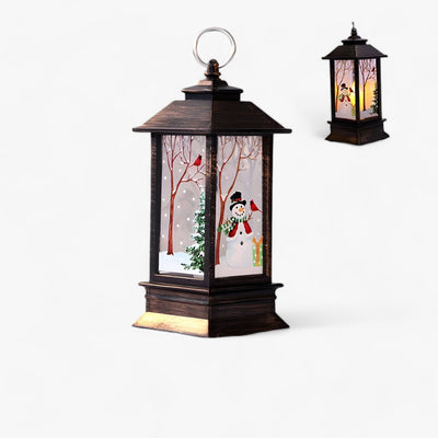Cristy | Snowman Santa Light Lantern - Festive Tree Ornament and Home Decor