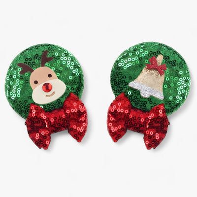 Christmas Hair Accessories | Disney Mouse Ears Hair Clips - Sparkling Fun for the Holidays
